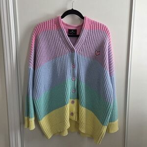Lazy Oaf Pastel Rainbow Cardigan